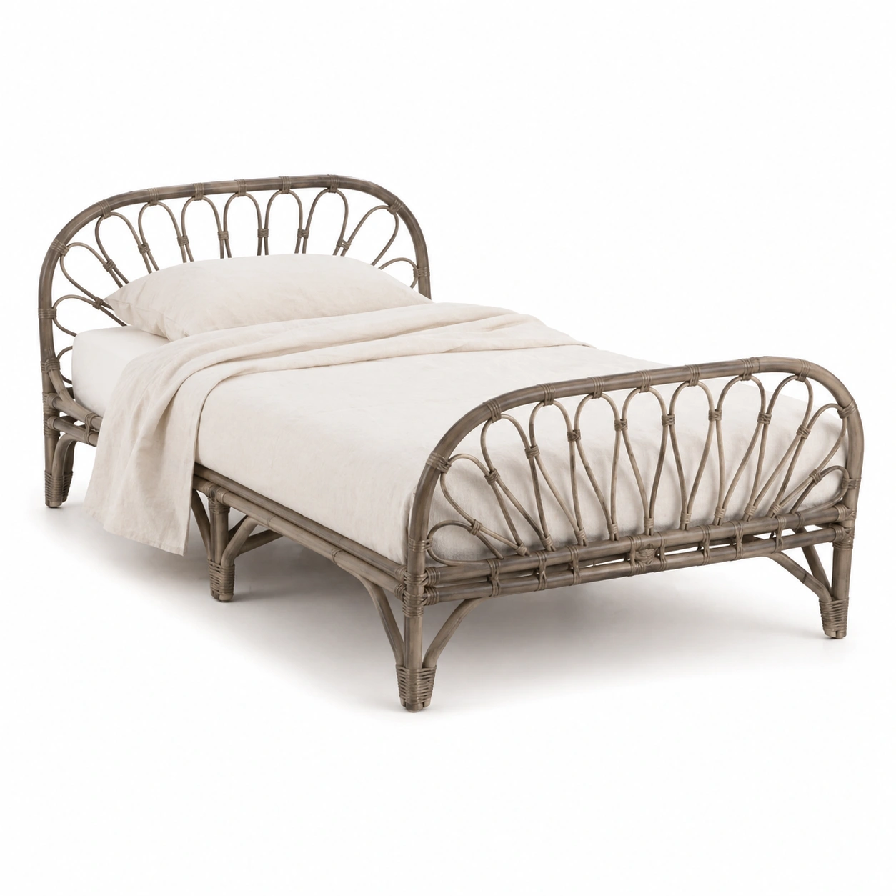 Cama madera natural estilo nordico-damvero